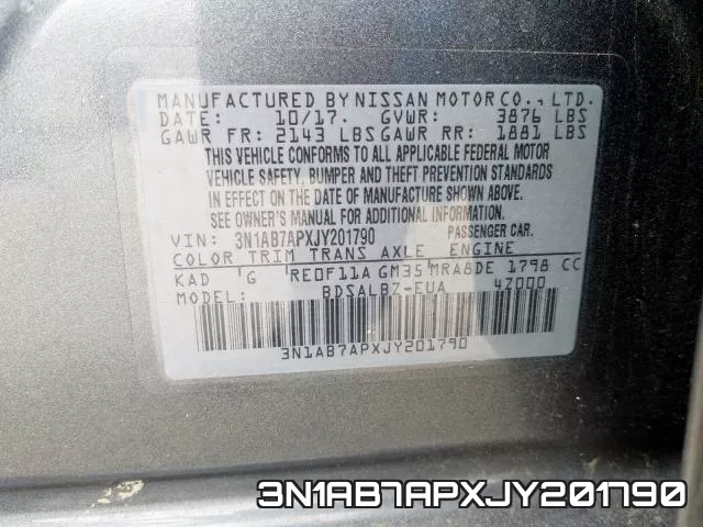 3N1AB7APXJY201790 фото 2