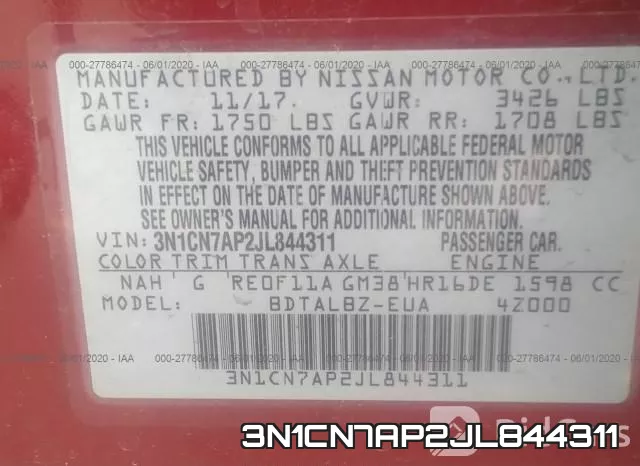 3N1CN7AP2JL844311 фото 10