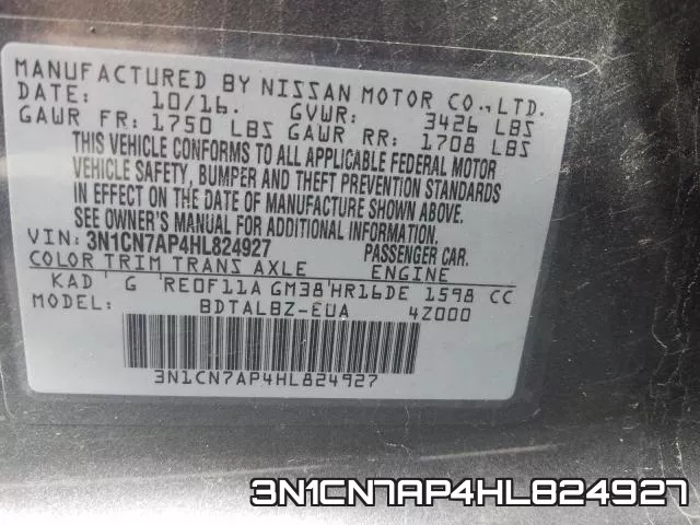 3N1CN7AP4HL824927 фото 2