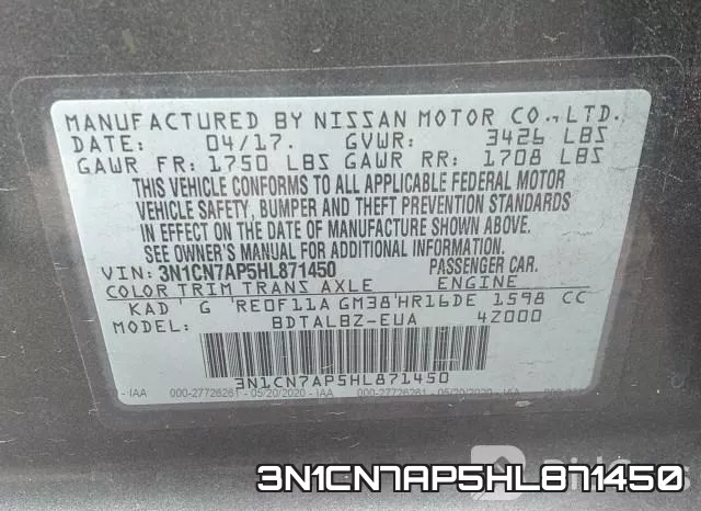 3N1CN7AP5HL871450 фото 10