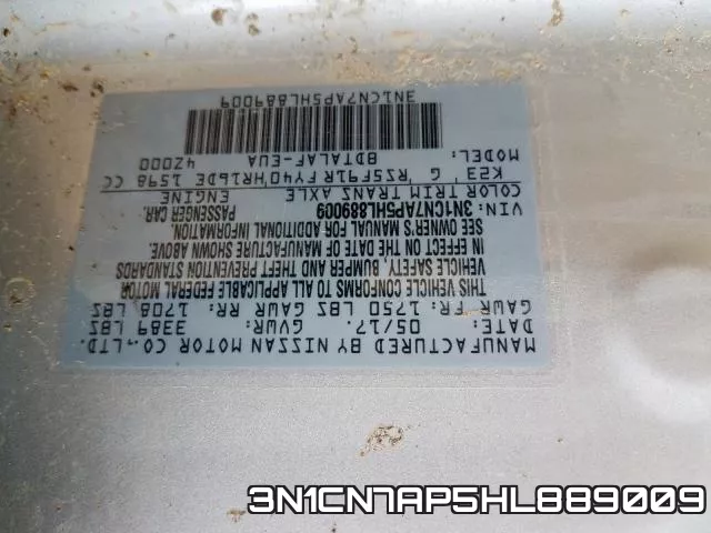 3N1CN7AP5HL889009 фото 2