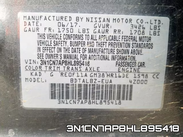 3N1CN7AP8HL895418 фото 2