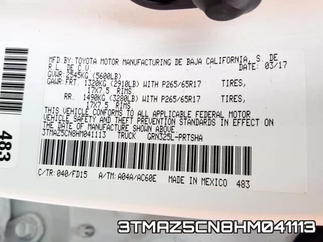 3TMAZ5CN8HM041113 фото 2
