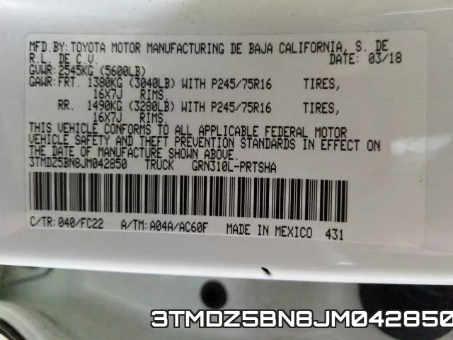 3TMDZ5BN8JM042850 фото 2