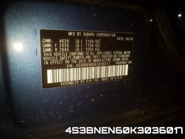 4S3BNEN60K3036017 фото 2