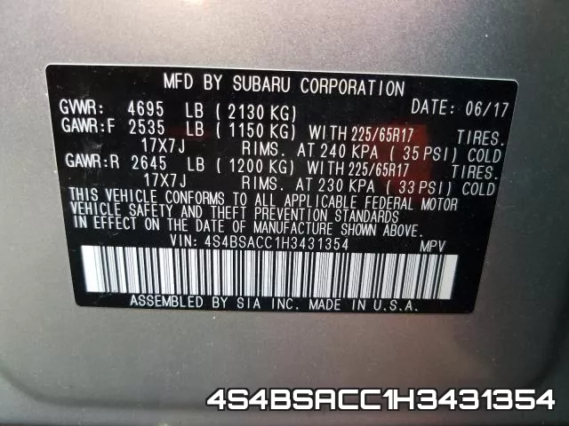 4S4BSACC1H3431354 фото 2