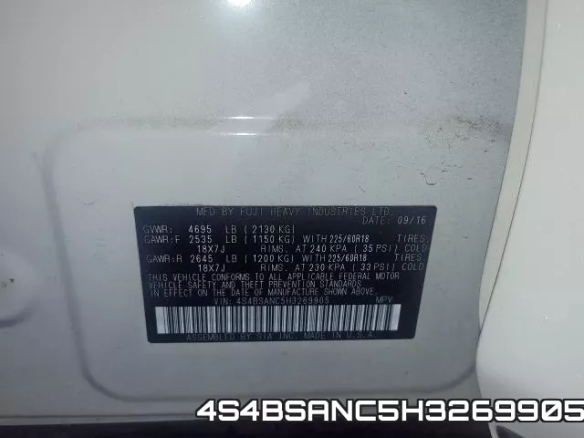 4S4BSANC5H3269905 фото 2