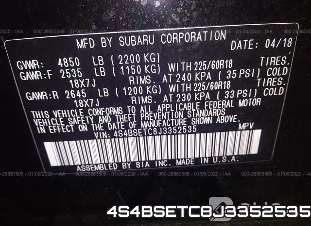 4S4BSETC8J3352535 фото 9