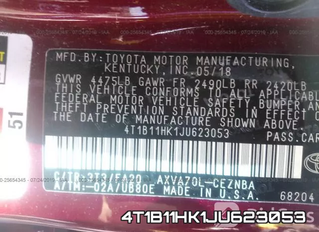 4T1B11HK1JU623053 фото 10