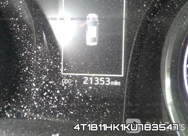 4T1B11HK1KU783547 фото 8