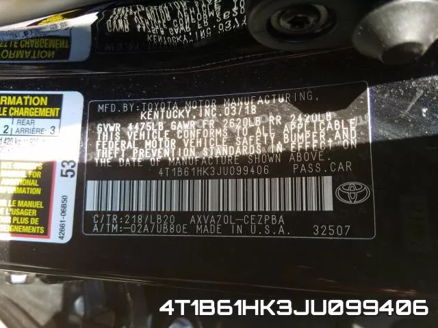 4T1B61HK3JU099406 фото 2