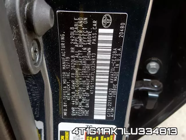 4T1G11AK7LU334813 фото 2