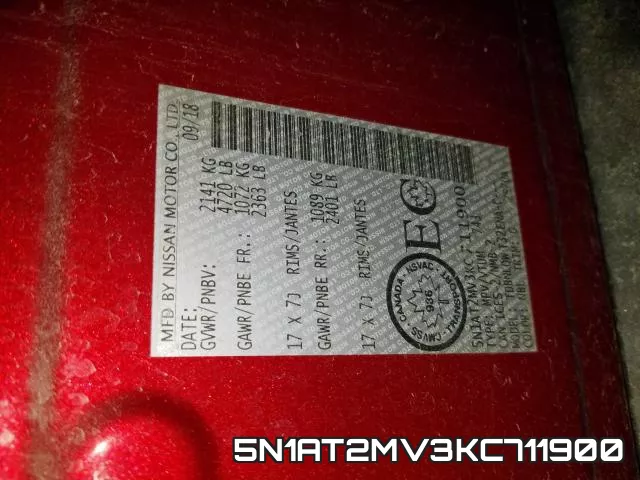 5N1AT2MV3KC711900 фото 2