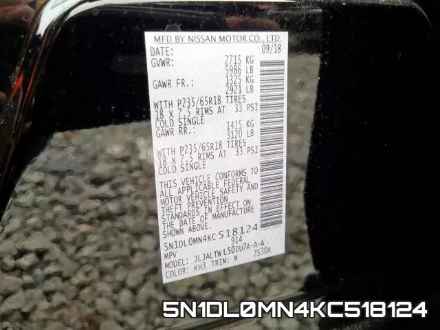 5N1DL0MN4KC518124 фото 2