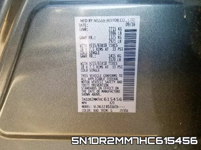 5N1DR2MM7HC615456 фото 2