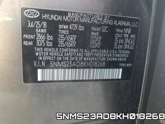 5NMS23AD8KH018268 фото 2