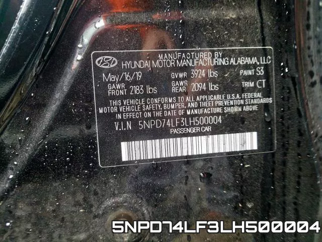 5NPD74LF3LH500004 фото 2