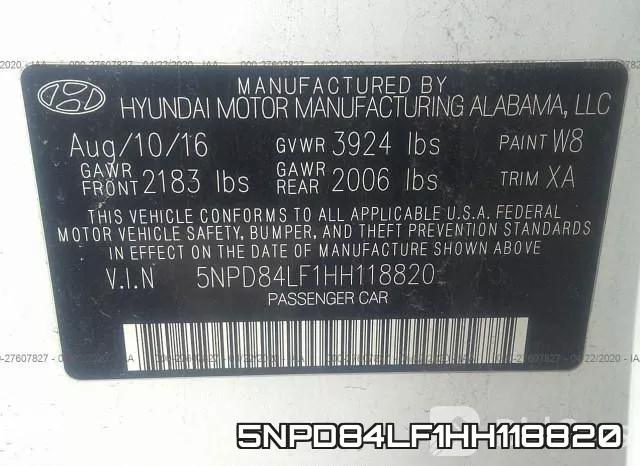 5NPD84LF1HH118820 фото 10