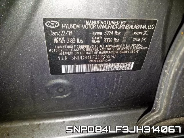5NPD84LF3JH314067 фото 2