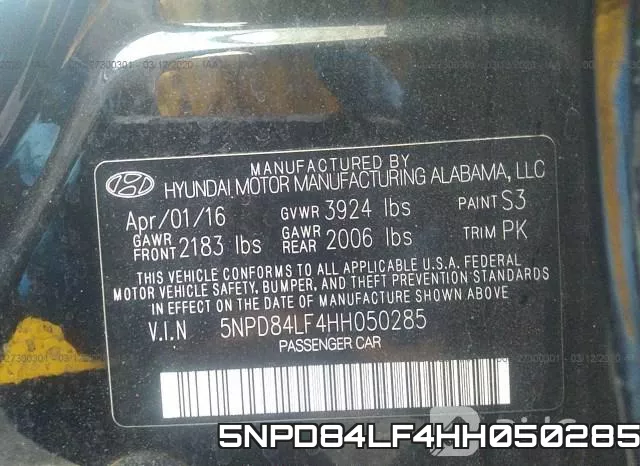 5NPD84LF4HH050285 фото 10