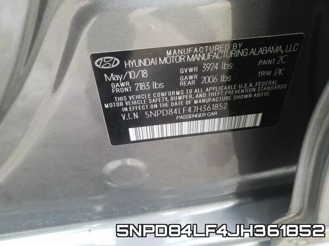 5NPD84LF4JH361852 фото 2