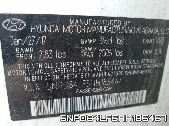 5NPD84LF5HH185467 фото 2