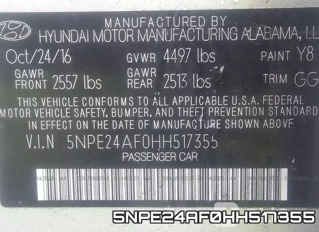 5NPE24AF0HH517355 фото 10