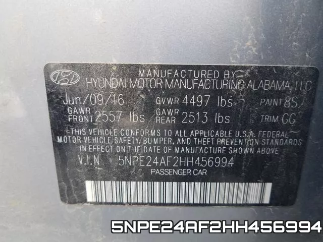5NPE24AF2HH456994 фото 2