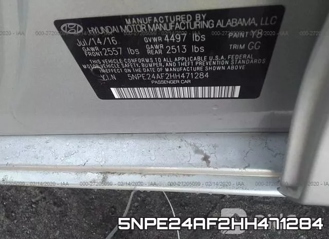 5NPE24AF2HH471284 фото 10
