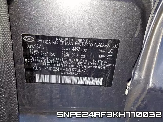 5NPE24AF3KH770032 фото 2