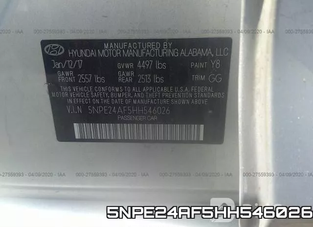 5NPE24AF5HH546026 фото 10