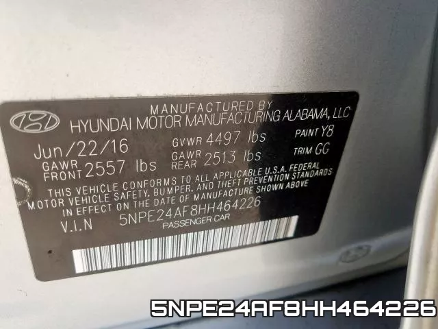 5NPE24AF8HH464226 фото 2