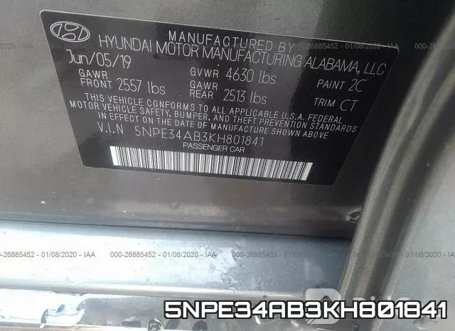 5NPE34AB3KH801841 фото 10