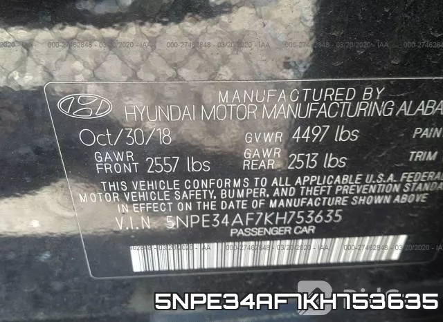 5NPE34AF7KH753635 фото 10