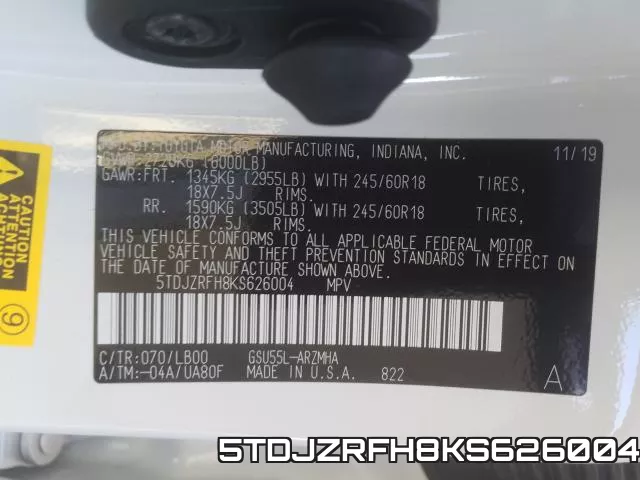 5TDJZRFH8KS626004 фото 2