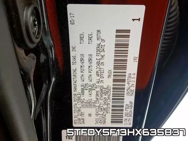 5TFDY5F13HX635837 фото 2