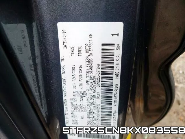 5TFRZ5CN8KX083558 фото 2
