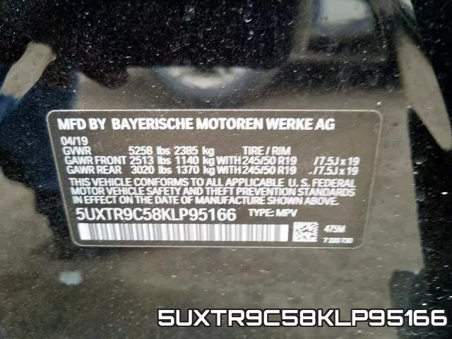 5UXTR9C58KLP95166 фото 2