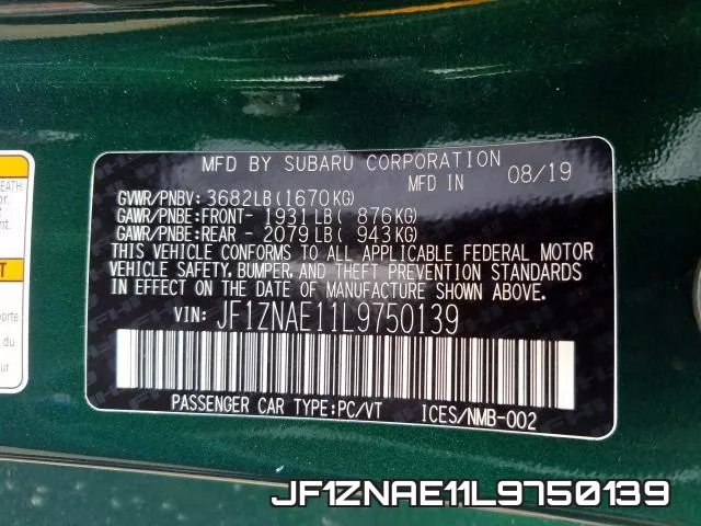 JF1ZNAE11L9750139 фото 2