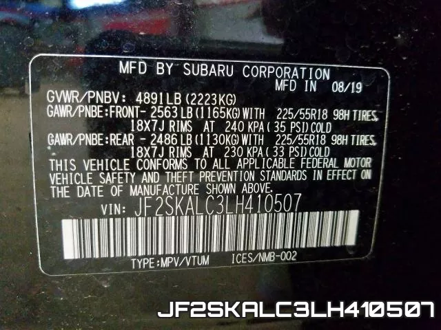 JF2SKALC3LH410507 фото 2