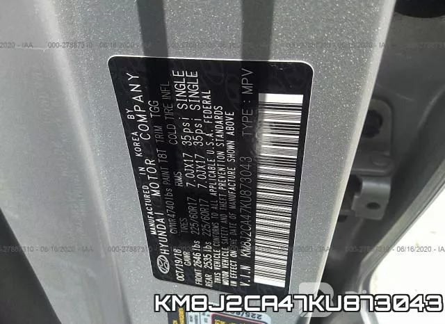KM8J2CA47KU873043 фото 10