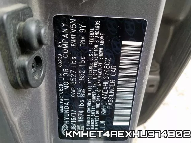 KMHCT4AEXHU374802 фото 2