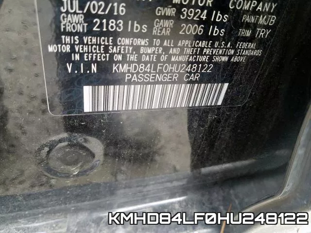KMHD84LF0HU248122 фото 2