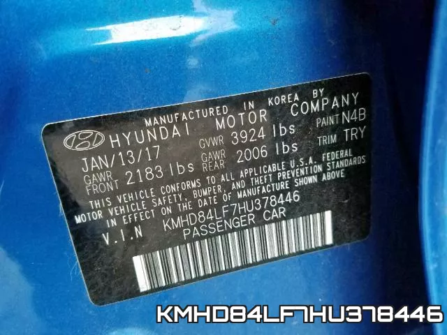 KMHD84LF7HU378446 фото 2