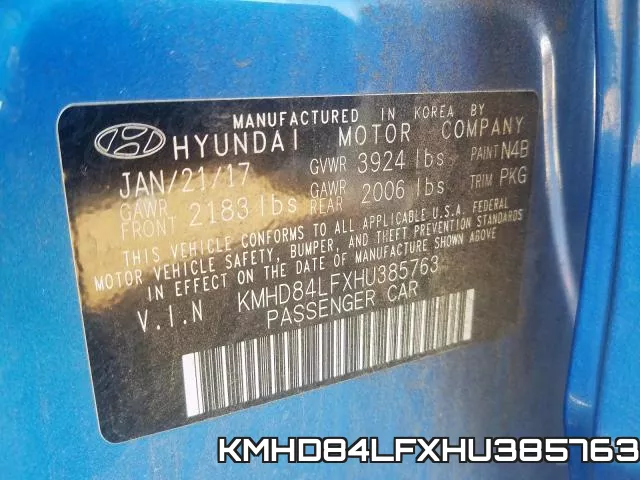 KMHD84LFXHU385763 фото 2