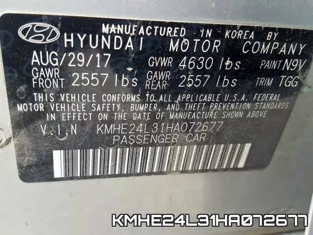 KMHE24L31HA072677 фото 2