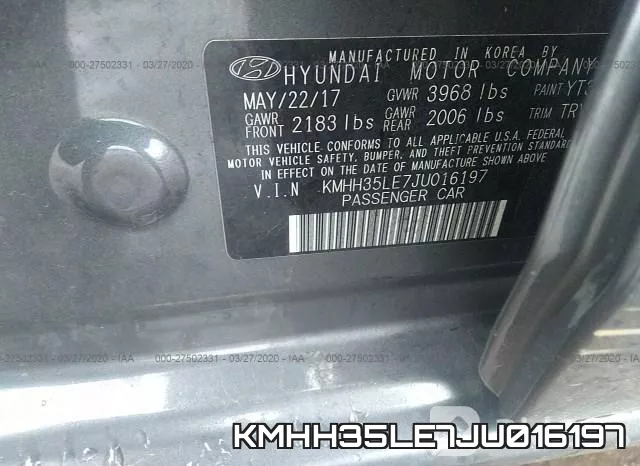 KMHH35LE7JU016197 фото 10