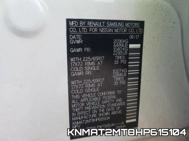 KNMAT2MT8HP615104 фото 2