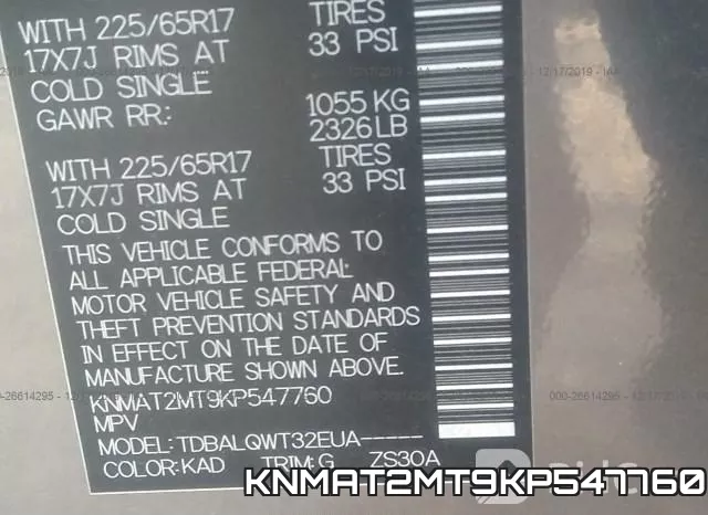 KNMAT2MT9KP547760 фото 10