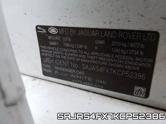 SAJAS4FX7KCP52386 фото 2